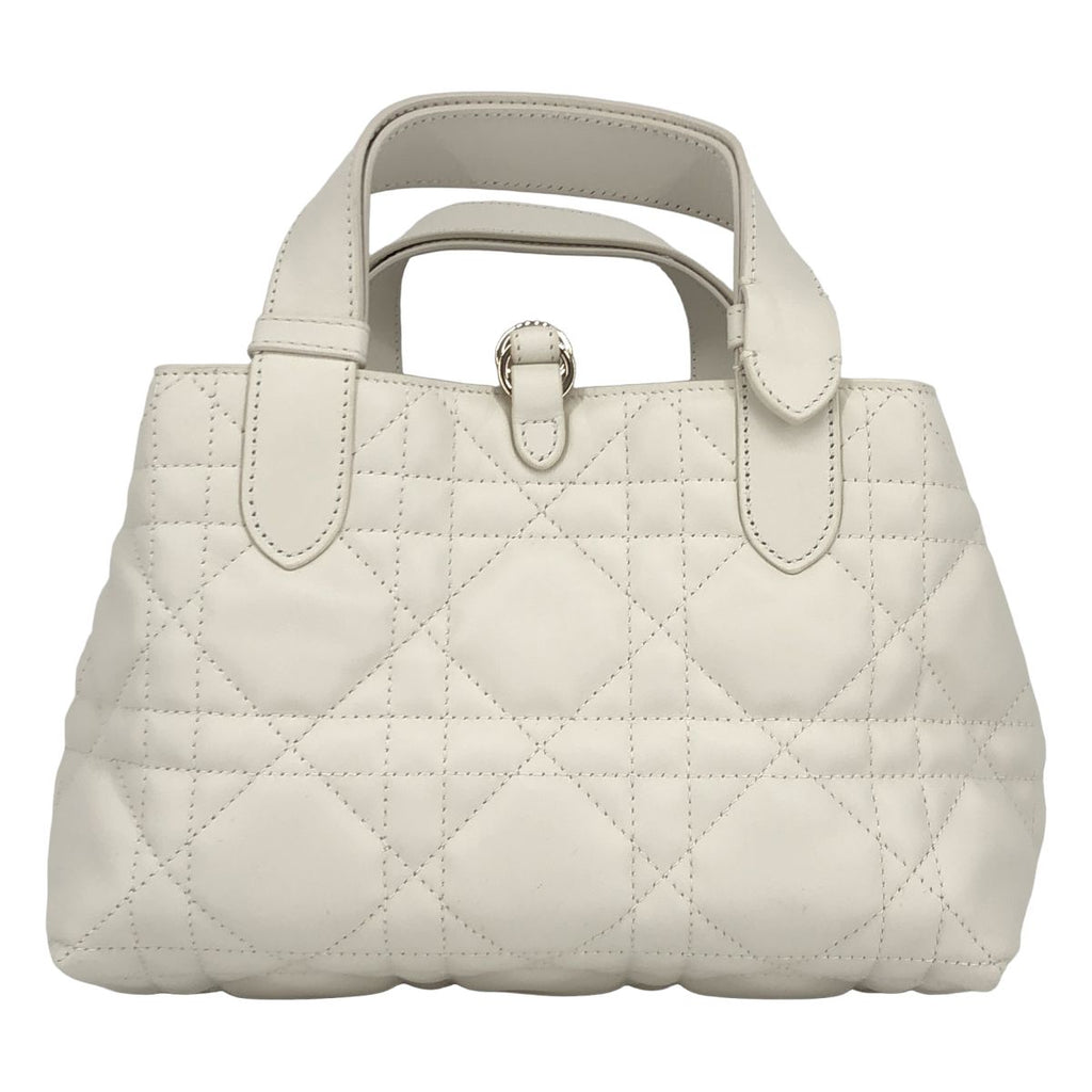 Dior Macro Cannage Toujours Leather Handbag White — view 2