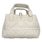 Dior Macro Cannage Toujours Leather Handbag White — view 2