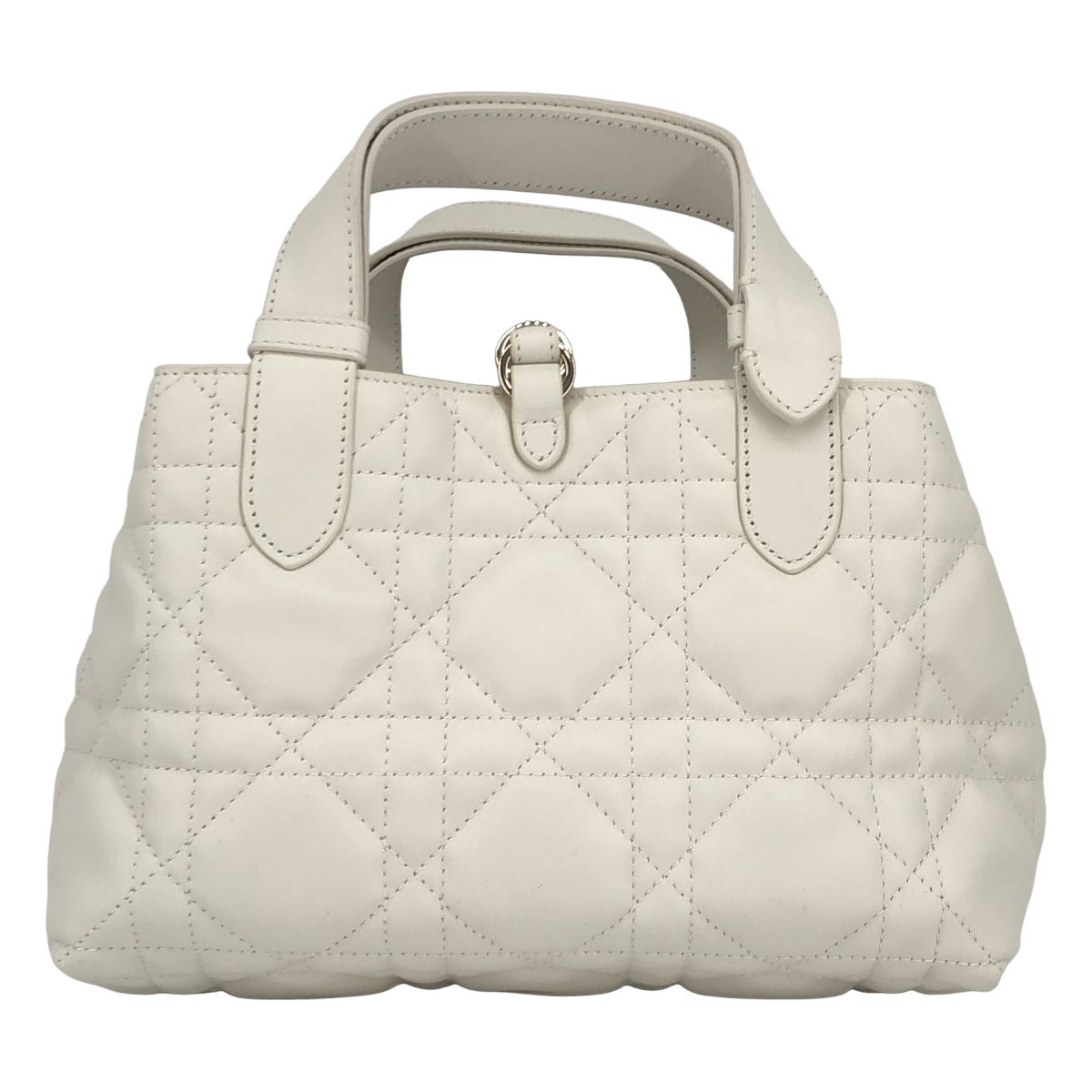 Dior Macro Cannage Toujours Leather Handbag White — view 2