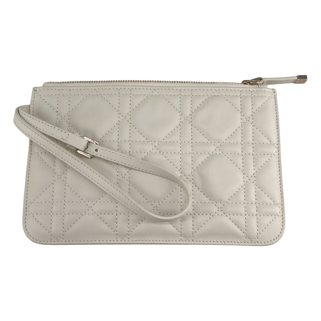 Dior Macro Cannage Toujours Leather Handbag White — view 8