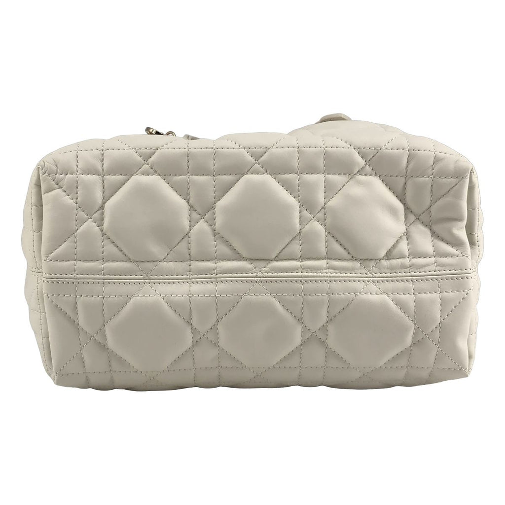 Dior Macro Cannage Toujours Leather Handbag White — view 5