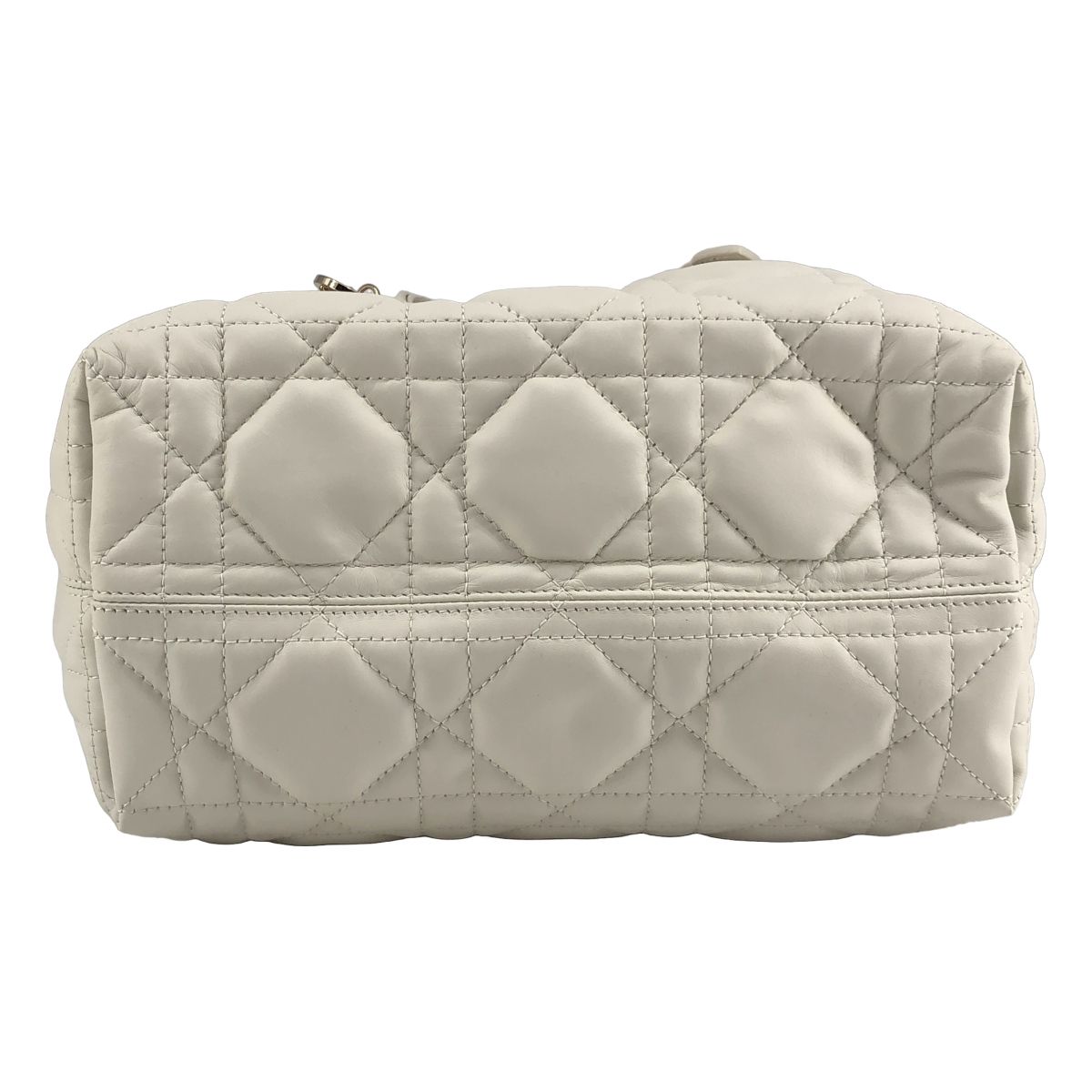 Dior Macro Cannage Toujours Leather Handbag White — view 5