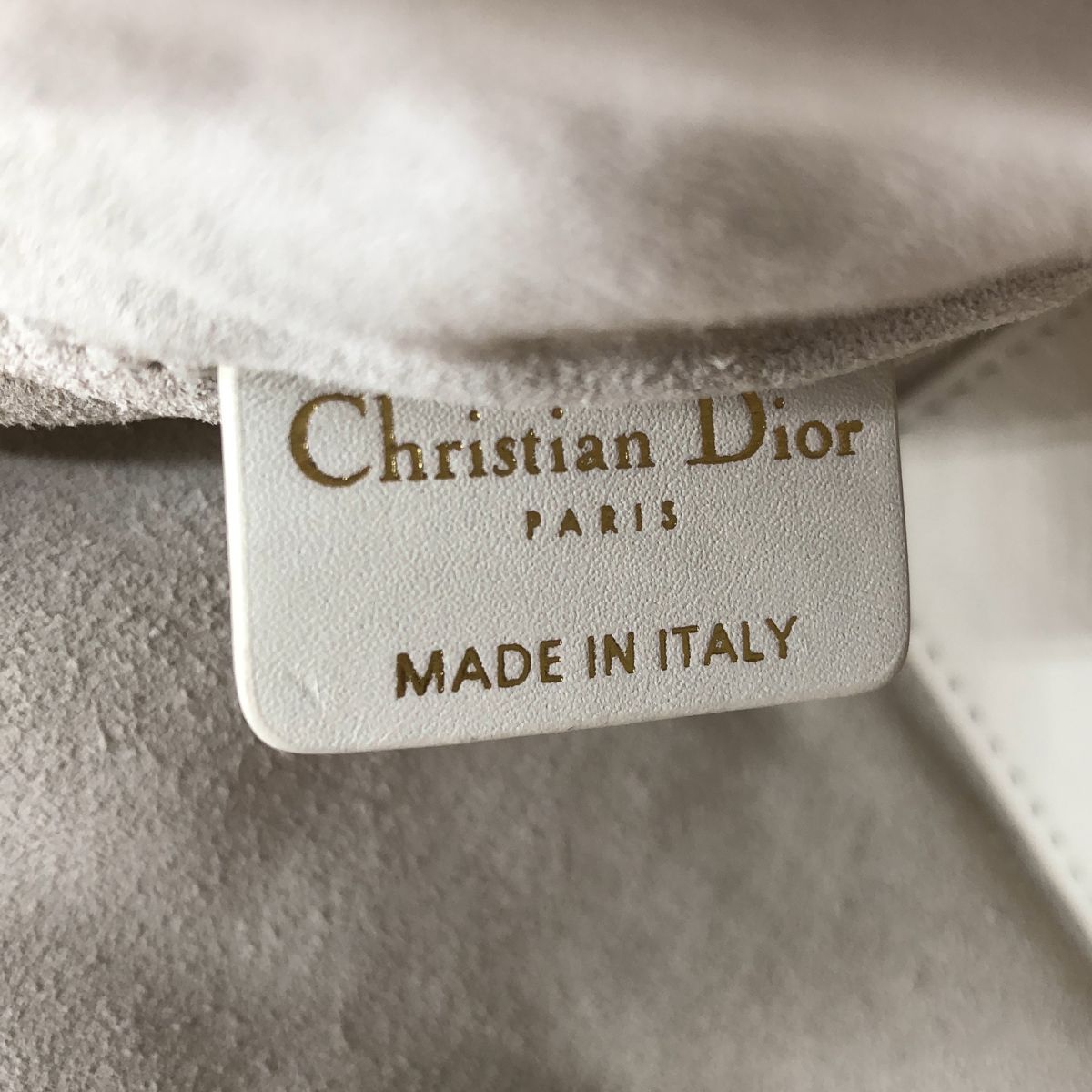 Dior Macro Cannage Toujours Leather Handbag White — view 4