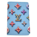 Louis Vuitton Pocket Organizer Leather Monogram Card Case Light Blue