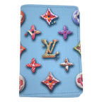 Louis Vuitton Pocket Organizer Leather Monogram Card Case Light Blue