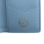 Louis Vuitton Pocket Organizer Leather Monogram Card Case Light Blue — view 5