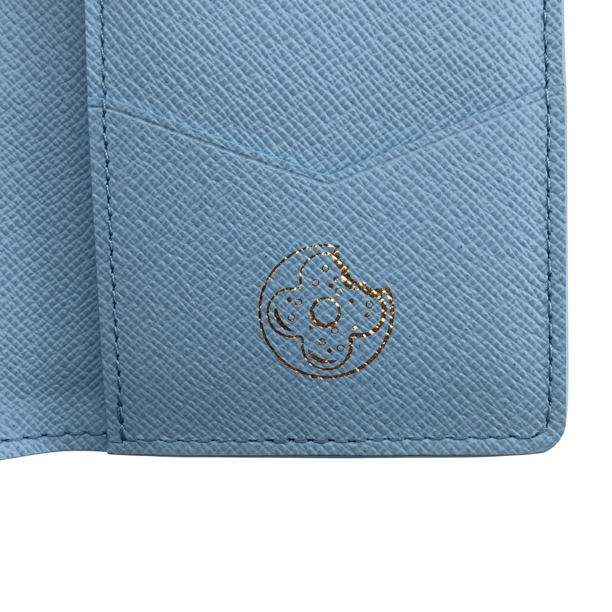 Louis Vuitton Pocket Organizer Leather Monogram Card Case Light Blue — view 5