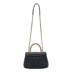 Chanel Coco Handle Shoulder Bag Black Gold — view 2