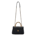 Chanel Coco Handle Shoulder Bag Black Gold