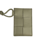 Bottega Veneta Cassette Leather Pass Case Khaki Wallet — view 3