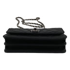 Chanel Metal Handle Caviar Leather Shoulder Bag Black — view 7
