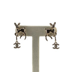 Chanel 25P Bambi CC Logo Earrings Gold — view 3