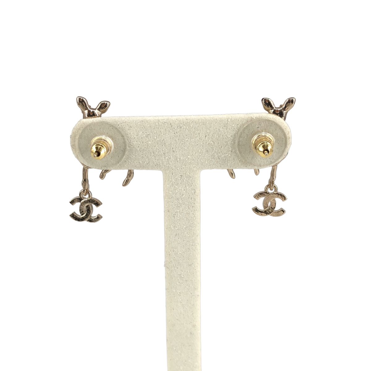 Chanel 25P Bambi CC Logo Earrings Gold — view 7