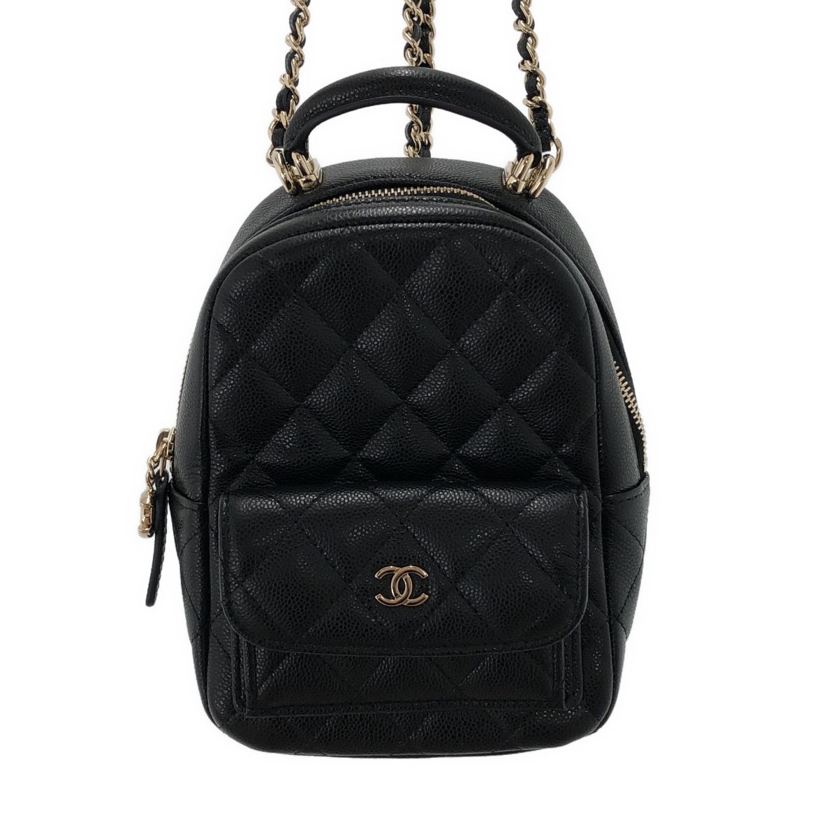 Chanel Timeless Caviar Leather Classic Shoulder Bag Black — view 3