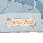 Hermes Carre 90 le Carnaval de Venise Carnival Scarf Blue Multicolor Silk — view 3
