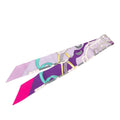 Hermes Twilly Eperon D'or Yellow Gold Spurs Scarf Purple Multicolor Silk