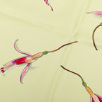 Hermes Carre 90 Fleurs de Fuchsia Scarf Green Multicolor Silk — view 4