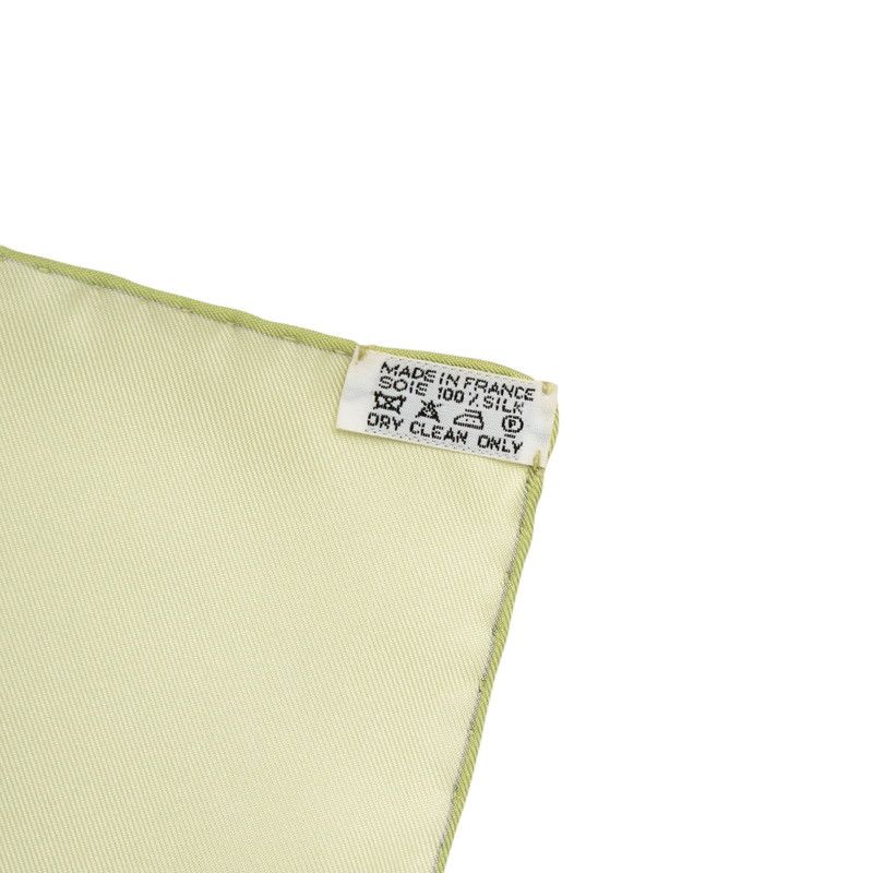 Hermes Carre 90 Fleurs de Fuchsia Scarf Green Multicolor Silk — view 7
