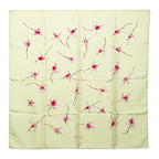 Hermes Carre 90 Fleurs de Fuchsia Scarf Green Multicolor Silk