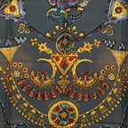 Hermes Carre 90 Parures Des Sables Desert Scarf Large Gray Multicolor Silk — view 2