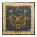 Hermes Carre 90 Parures Des Sables Desert Scarf Large Gray Multicolor Silk