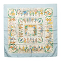 Hermes Carre 90 Costumes Civils Actuels Modern Citizen Scarf Multicolor Silk