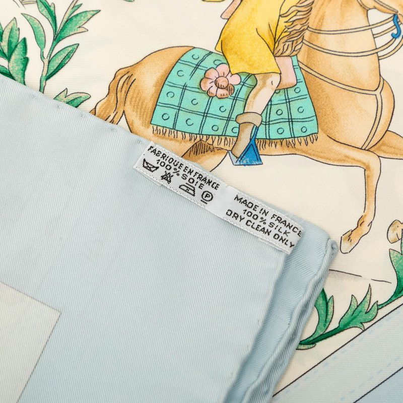 Hermes Carre 90 Costumes Civils Actuels Modern Citizen Scarf Multicolor Silk — view 7