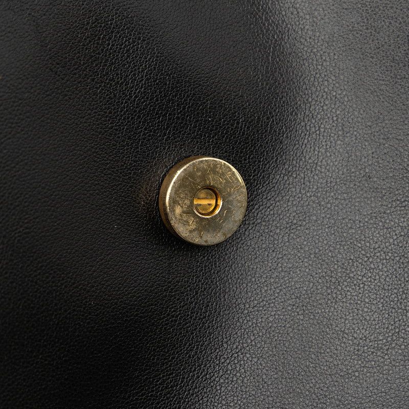 Saint Laurent Vintage Cut Crossbody Shoulder Bag Black Brown Leather — view 6
