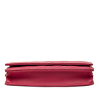 Chanel Quilted CC Logo Crossbody Chain Wallet Shoulder Bag Pink Lambskin — view 3