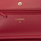Chanel Quilted CC Logo Crossbody Chain Wallet Shoulder Bag Pink Lambskin — view 5