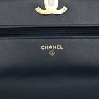 Chanel CC Logo Chanel 19 Chain Shoulder Bag Blue Multicolor Tweed Leather — view 5
