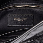 Saint Laurent Cassandra Niki YSL Logo Chain Shoulder Bag Black Leather — view 5