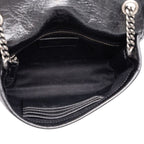 Saint Laurent Cassandra Niki YSL Logo Chain Shoulder Bag Black Leather — view 4