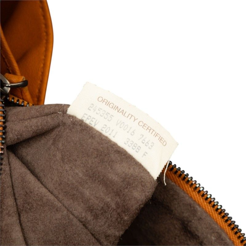 Bottega Veneta Intrecciato Crossbody Shoulder Bag Orange Leather — view 6