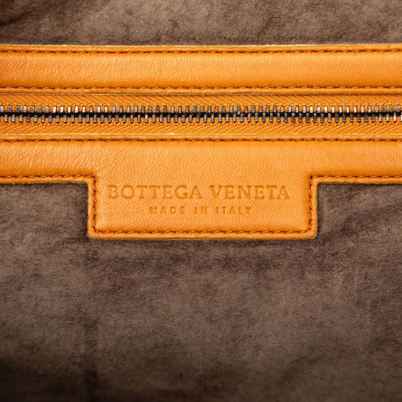 Bottega Veneta Intrecciato Crossbody Shoulder Bag Orange Leather — view 5