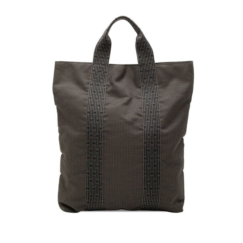 Hermes Herline Cabas Tote Bag Gray Canvas — view 2