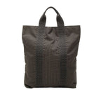 Hermes Herline Cabas Tote Bag Gray Canvas — view 2