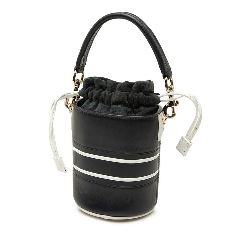 Dior Vibe Micro Bucket Mini Shoulder Bag 2-Way Navy White Leather Suede — view 2