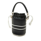 Dior Vibe Micro Bucket Mini Shoulder Bag 2-Way Navy White Leather Suede — view 2