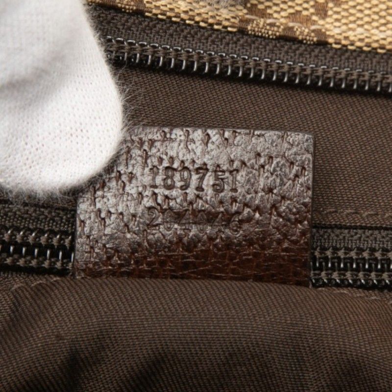 Gucci GG Canvas Sherry Line Crossbody Shoulder Bag Brown Beige — view 6
