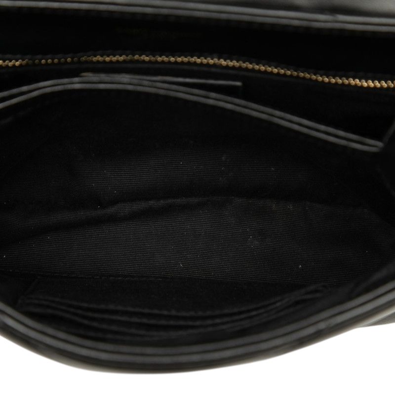 Saint Laurent YSL Logo Loulou Toy Crossbody Shoulder Bag Black Leather — view 4