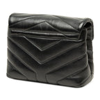 Saint Laurent YSL Logo Loulou Toy Crossbody Shoulder Bag Black Leather — view 2