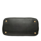 Prada Logo 2-Way Shoulder Bag Black Leather — view 3