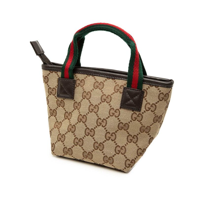 Gucci GG Canvas Sherry Line Mini Tote Bag Beige Brown — view 2