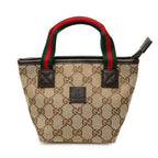 Gucci GG Canvas Sherry Line Mini Tote Bag Beige Brown