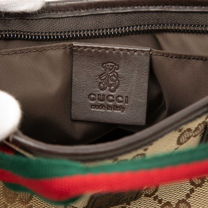 Gucci GG Canvas Sherry Line Mini Tote Bag Beige Brown — view 5