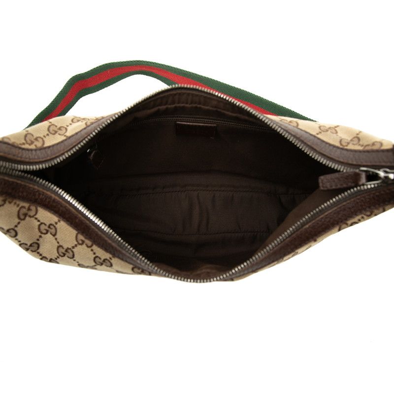 Gucci GG Canvas Sherry Line Crossbody Shoulder Bag Beige Brown — view 4