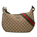 Gucci GG Canvas Sherry Line Crossbody Shoulder Bag Beige Brown