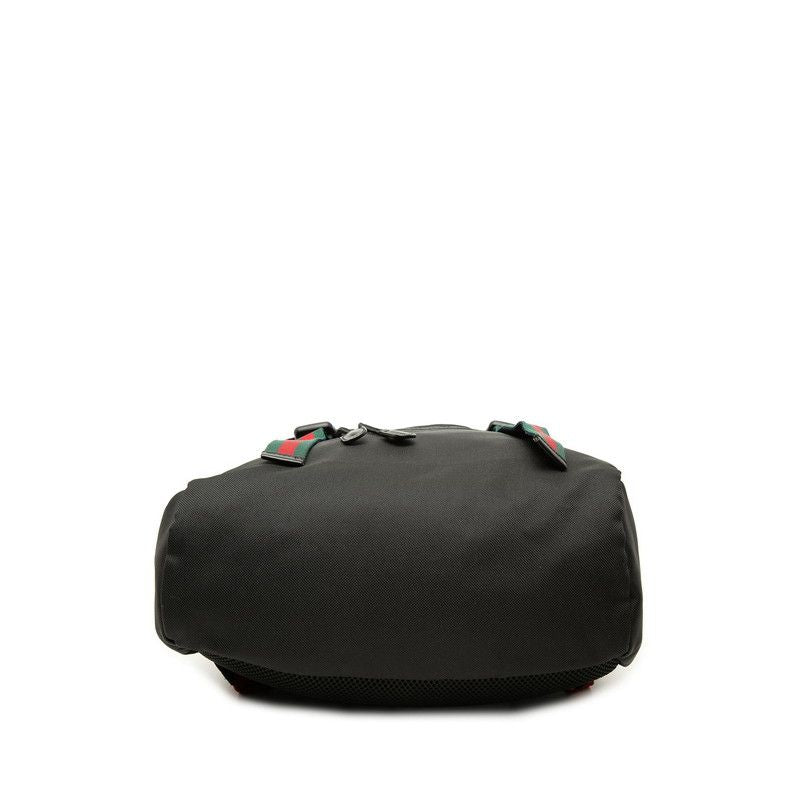 Gucci Techno Canvas Sherry Line Animalier Backpack Black Red Blue Nylon — view 3
