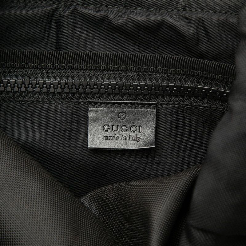 Gucci Techno Canvas Sherry Line Animalier Backpack Black Red Blue Nylon — view 5